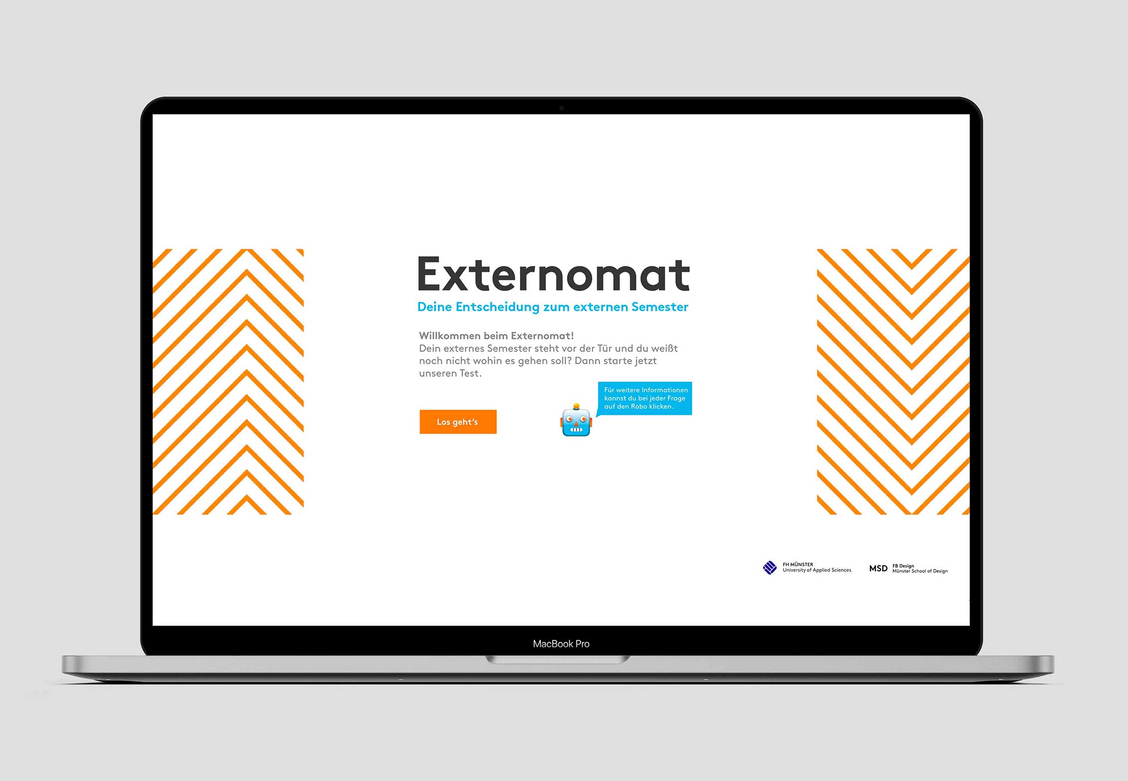 Laptop Mockup of the digital Externomat