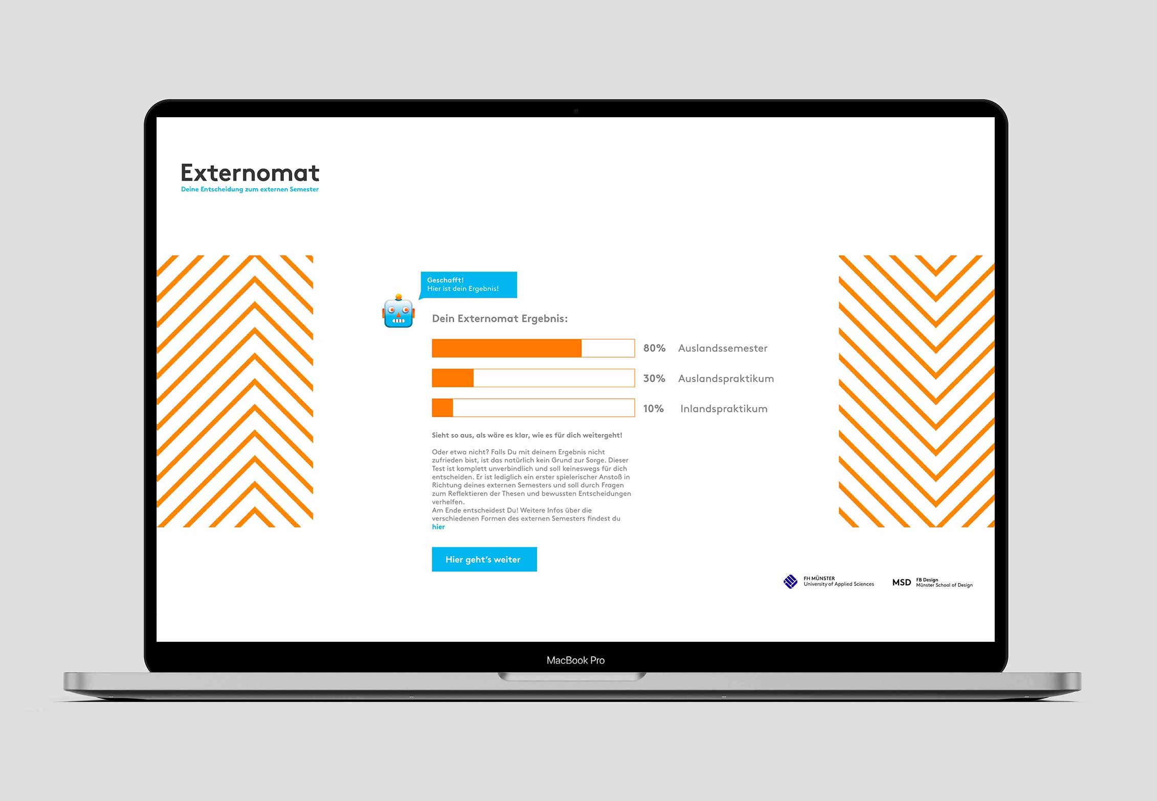 Laptop Mockup of the digital Externomat